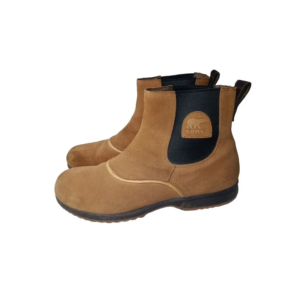 SOREL Chelsea Boot Men's Size 11 M Greely Suede Ankle Boots Brown